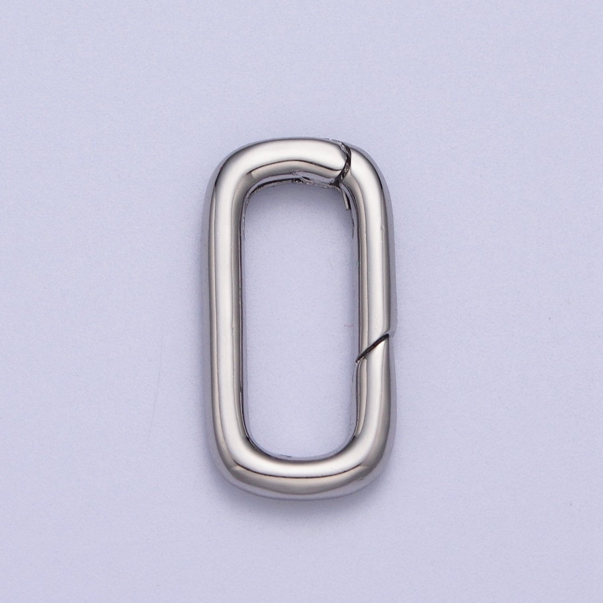 Dainty Gold Push in Oval Clasp For Charm Holder Clasp Pendants, 19.2 x 9.9mm Silver clasp enhancer Necklace Component Z-046 Z-047