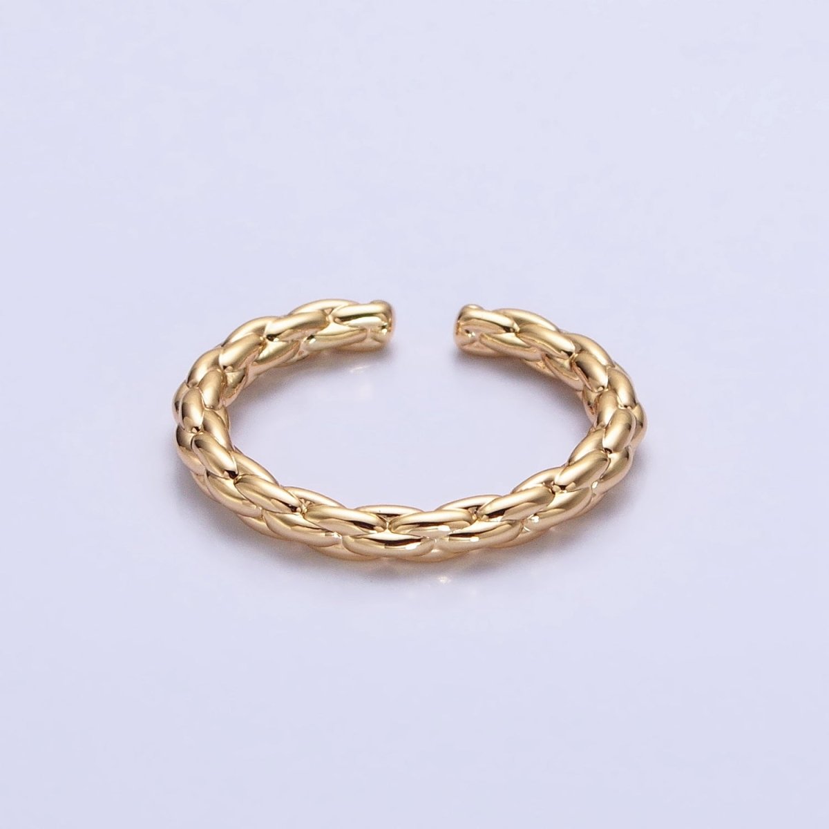 Dainty Gold Rope Ring Open Adjustable Silver Thin Ring O-1549 O-1550
