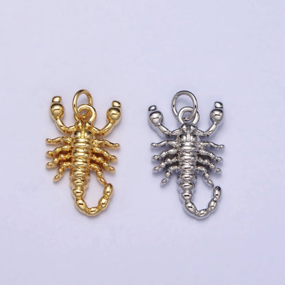 Dainty Gold Scorpion Charm Insect Animal Desert Charm AC-670 AC-671