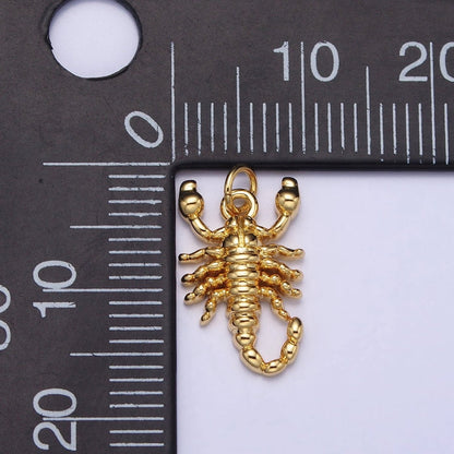 Dainty Gold Scorpion Charm Insect Animal Desert Charm AC-670 AC-671