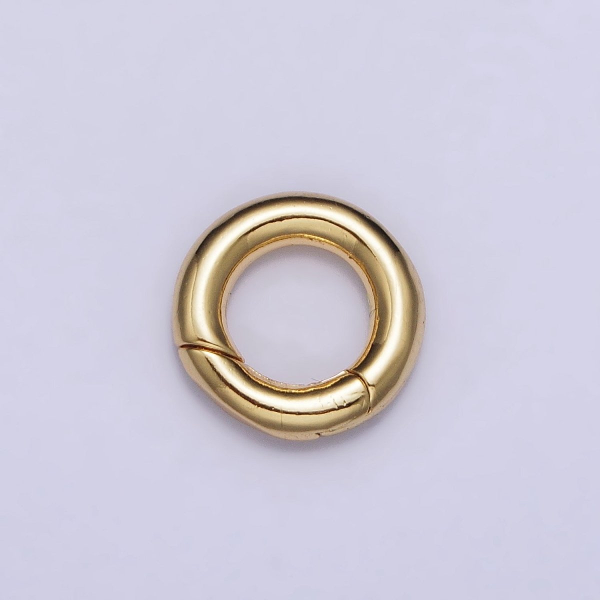 Dainty Gold Silver Spring Gate Ring 11mm, 15mm Round Circle Ring, Round Clasp, Push Clip Clasp, Spring Gate for Jewelry Making Z-340 Z-341 Z-352 Z-353