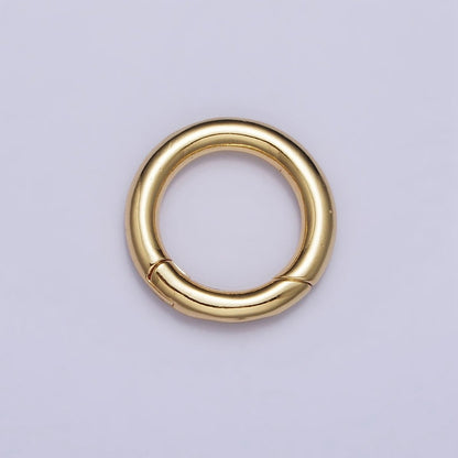 Dainty Gold Silver Spring Gate Ring 11mm, 15mm Round Circle Ring, Round Clasp, Push Clip Clasp, Spring Gate for Jewelry Making Z-340 Z-341 Z-352 Z-353