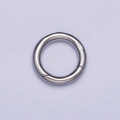 Dainty Gold Silver Spring Gate Ring 11mm, 15mm Round Circle Ring, Round Clasp, Push Clip Clasp, Spring Gate for Jewelry Making Z-340 Z-341 Z-352 Z-353