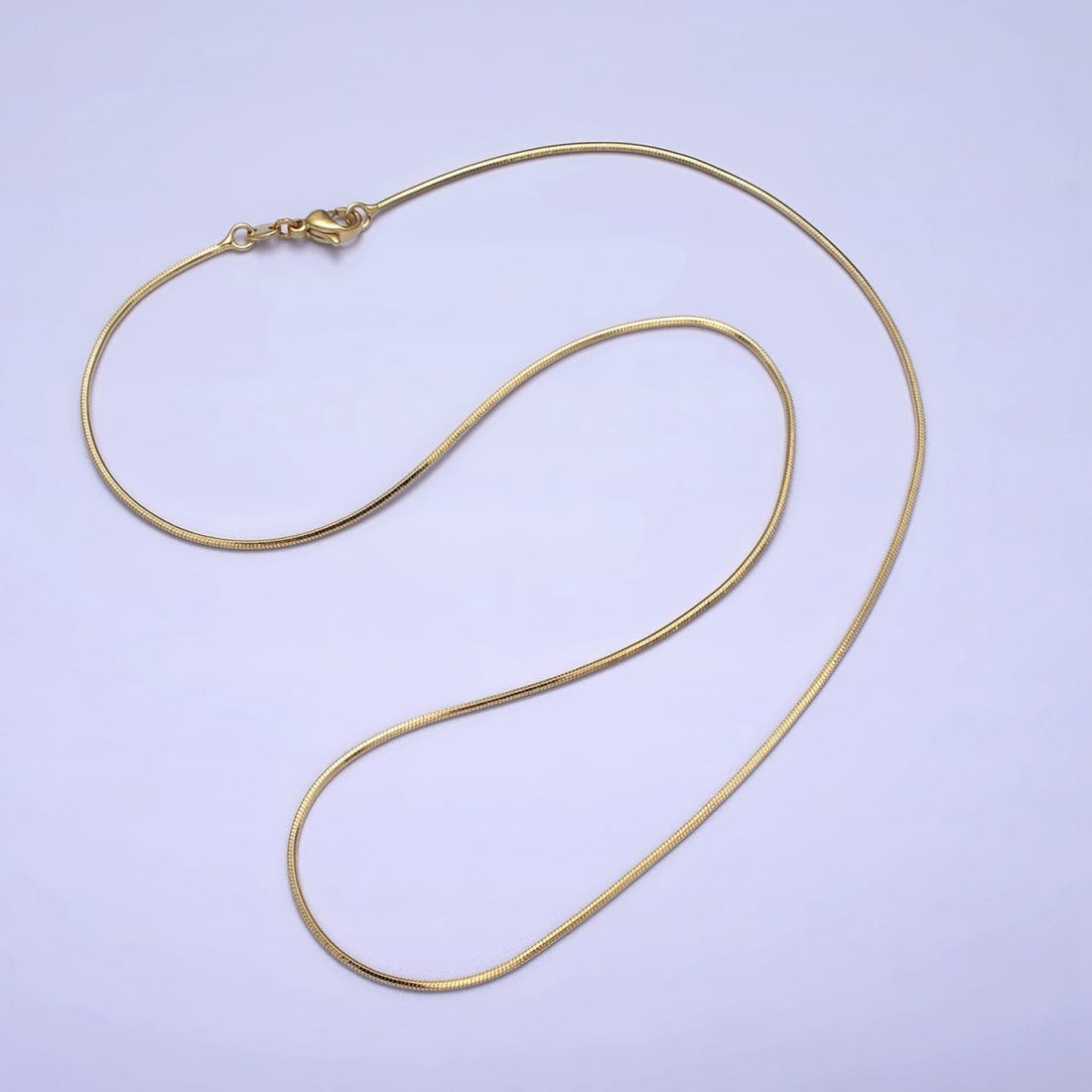 Dainty Gold Snake Chain Necklace - Gold Filled Herringbone Necklace, Thin Herringbone Chain 18 inch Necklace | WA-1586 Clearance Pricing