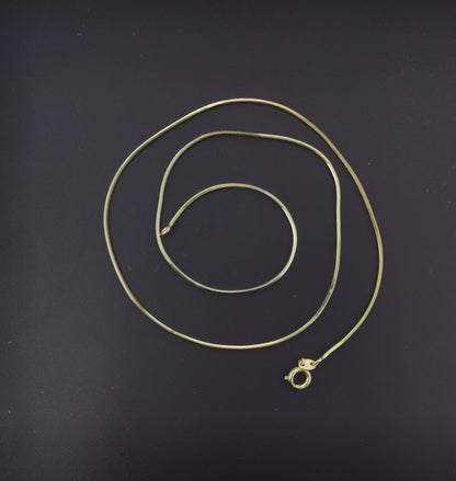 Dainty Gold Snake Herringbone Chain 1mm 18, 20 inch Necklace | WA-1747 Clearance Pricing