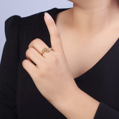 Dainty Gold Snake Ring, Adjustable Serpent Rings for Women O-263