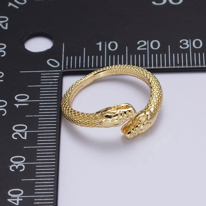 Dainty Gold Snake Ring, Adjustable Serpent Rings for Women O-263