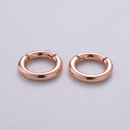 Dainty Gold Spring Gate Ring, Pull Gate ring, 12mm Round Circle Ring, Charm Holder 14K Gold Filled Clasp for Charm Holder Connector K-892 to K-895 L-083
