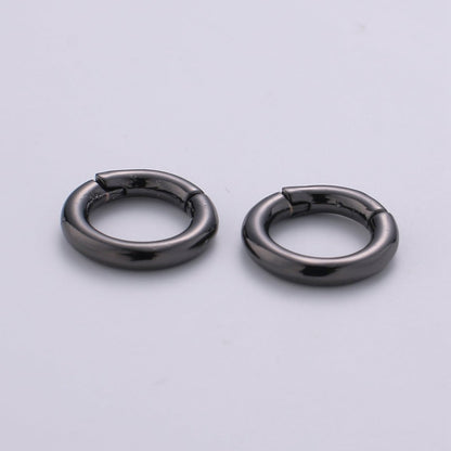 Dainty Gold Spring Gate Ring, Pull Gate ring, 12mm Round Circle Ring, Charm Holder 14K Gold Filled Clasp for Charm Holder Connector K-892 to K-895 L-083