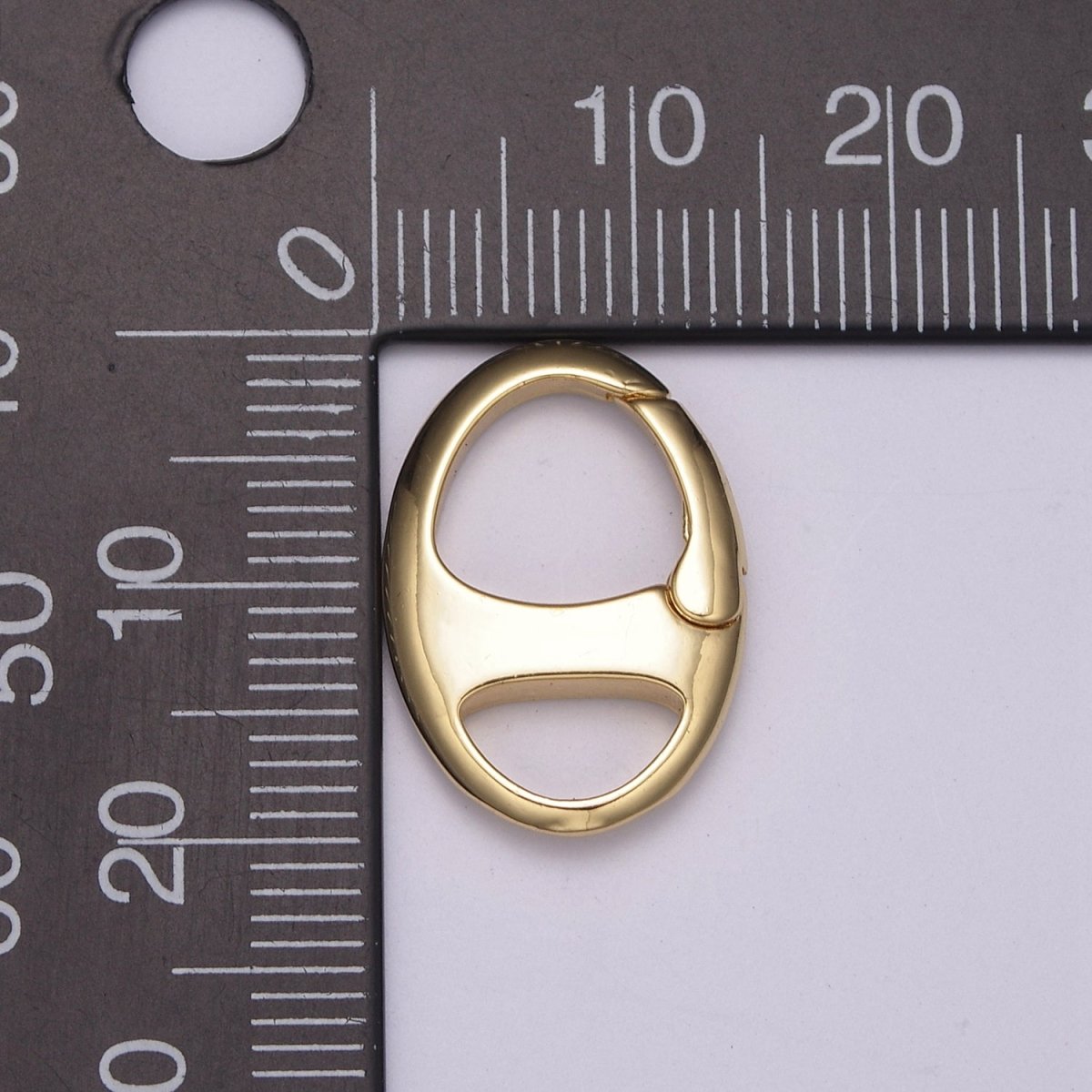 Dainty Gold Spring Gate Ring, Push Gate ring, Soda Tab Clasp 14K Gold Filled Clasp for Charm Holder Connector Clasp / Link Connector L-564 L-565