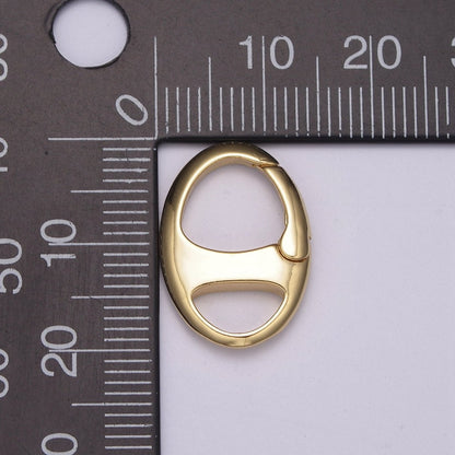 Dainty Gold Spring Gate Ring, Push Gate ring, Soda Tab Clasp 14K Gold Filled Clasp for Charm Holder Connector Clasp / Link Connector L-564 L-565
