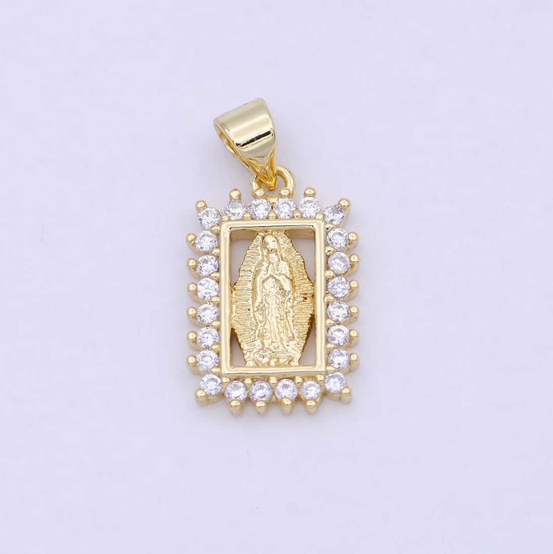 Dainty Gold Virgin Mary Lady Guadalupe Charm I-866