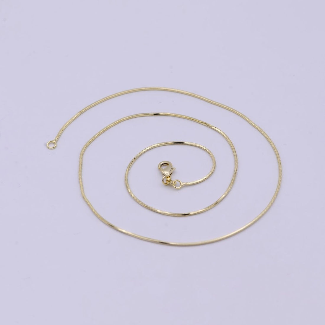 Dainty Herringbone Chain Necklace - 1.1mm 14k Gold Filled Snake Chain - 17.8&amp;19.5 inches Layering Necklace Ready To Wear w/ Lobster Clasp | WA-518 WA-519