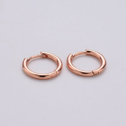 Dainty Hoop Earrings Pair/ Small Hoop Earring Minimalist Hoop Earring Silver Hoops Tiny Gold Hoop Ear Huggers/ Cartilage Earrings/ Rose Gold K-557 to K-560