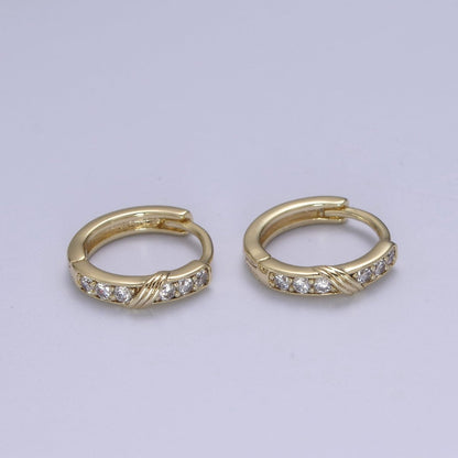 Dainty Hoops, Tiny Hoops, Diamond CZ Hoop Earrings, Small Hoop Diamond Earrings Minimalist Huggie Hoops Jewelry T-299