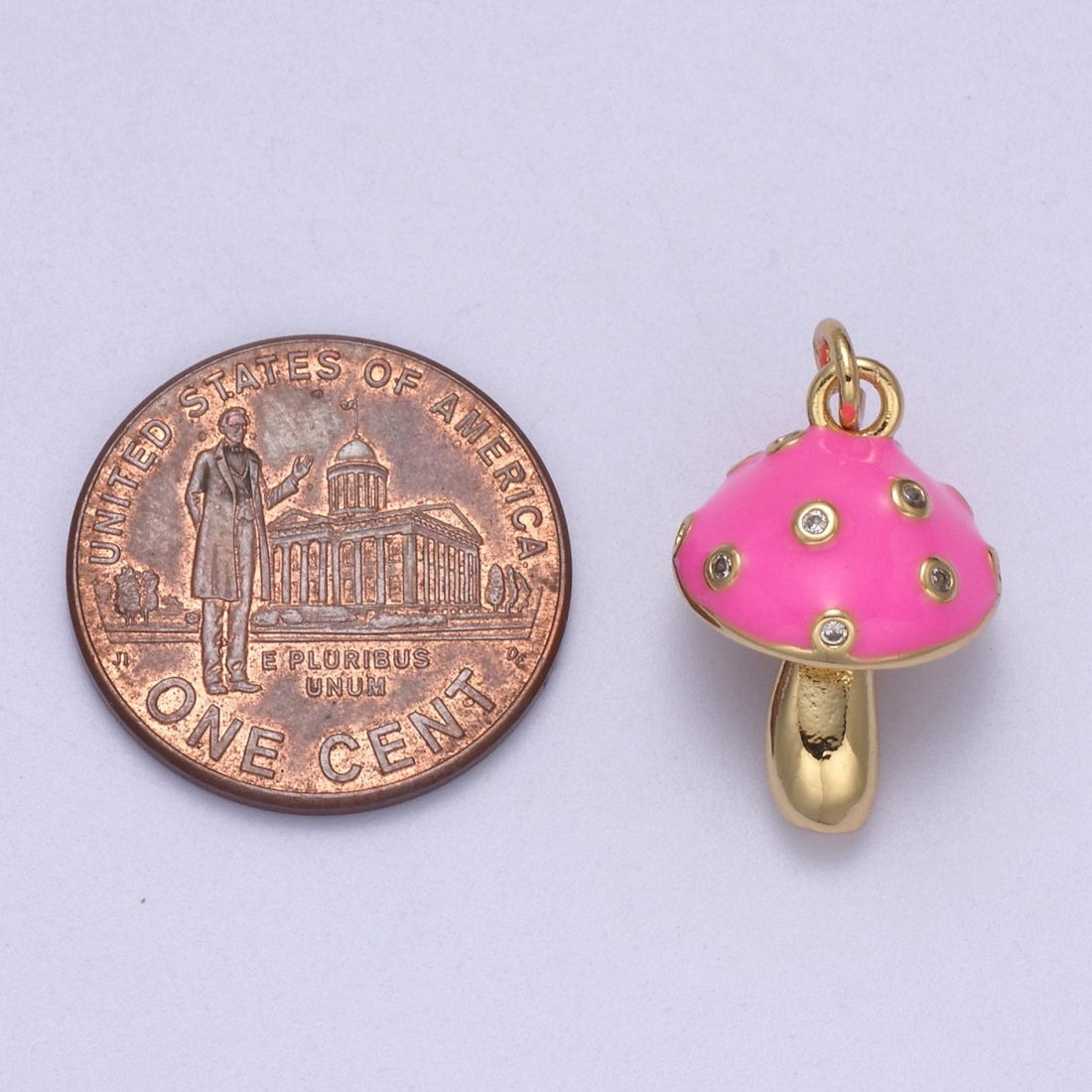 Dainty Magic Mushroom Charms -Shroomie Pendants Bracelet Necklace -Kawaii Pink Red White color N-341 - N-343