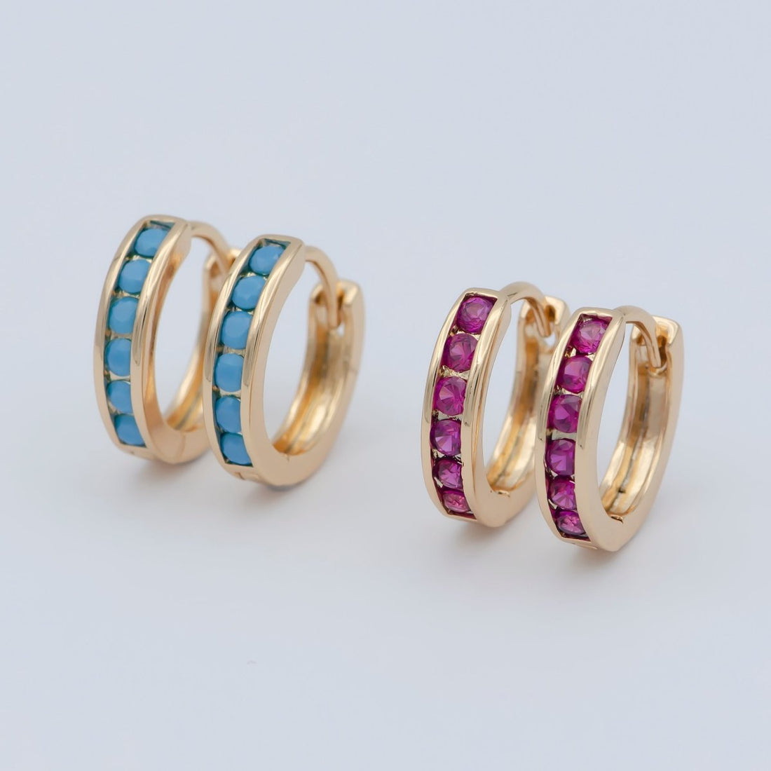 Dainty Minimalist Cz Earring Gold Filled Huggie Earring Everyday Wear Jewelry P-178 P-179