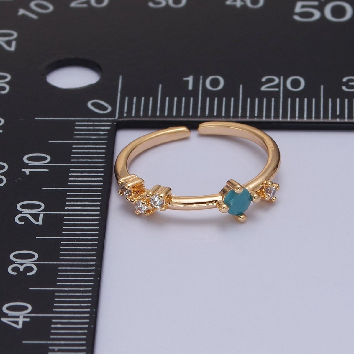 Dainty Multi-Stone Ring • Gold Band Cz Birthstone Ring O-2152~ O-2157