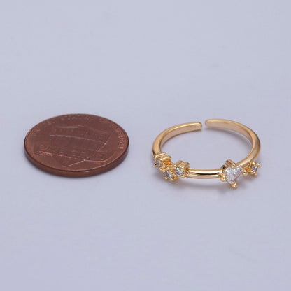 Dainty Multi-Stone Ring • Gold Band Cz Birthstone Ring O-2152~ O-2157