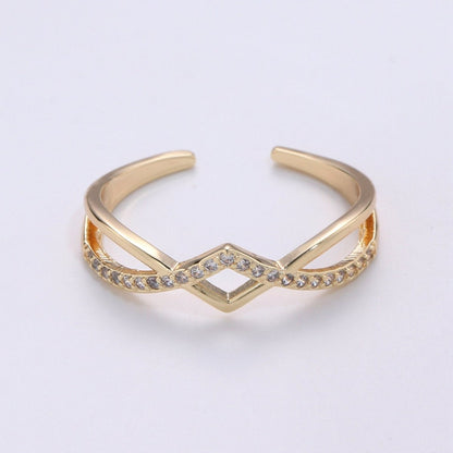 Dainty Open Rings | Simple Gold Ring | Minimalist Ring | Layered Ring | Dainty Ring | Gifts for Her Friend | Thin Open Gold Ring R-078