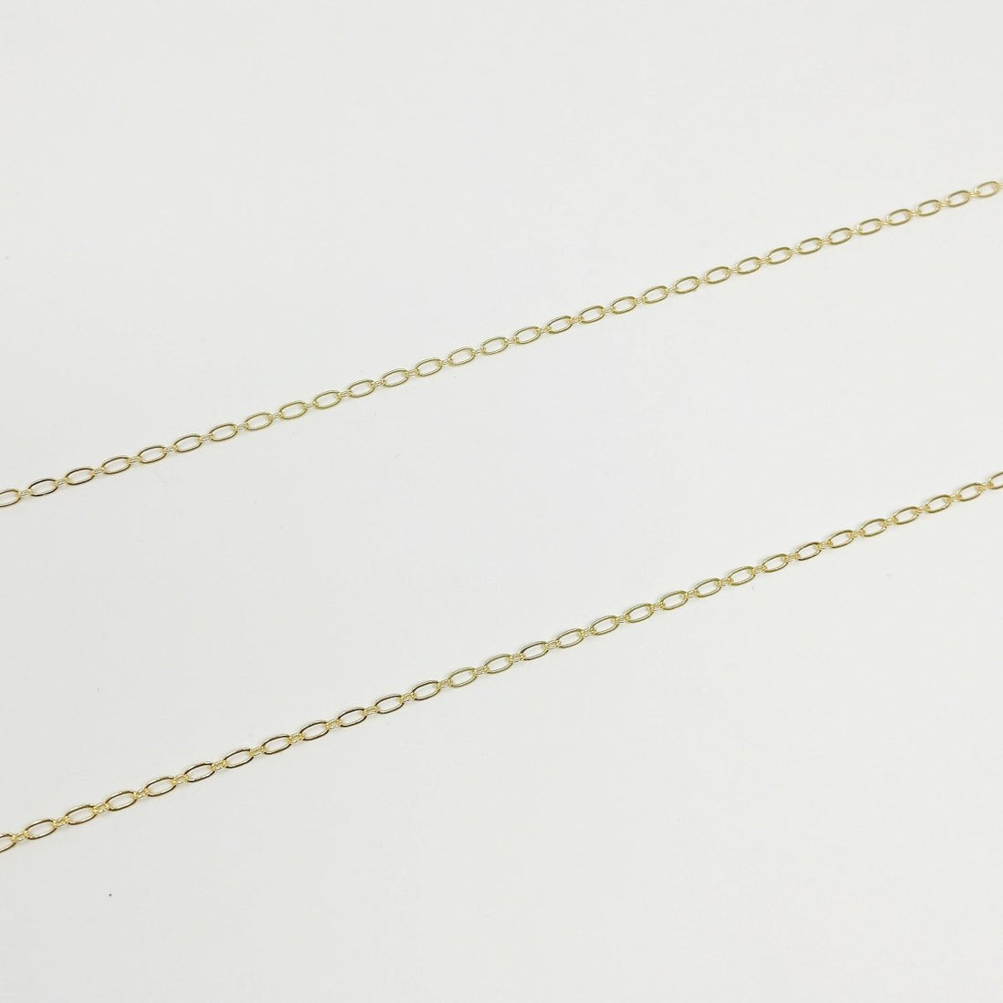Dainty Oval CABLE 24K Gold Filled Chain by Yard, Wholesale Bulk Roll Chain for Jewelry Making, Width 2.4mm | ROLL-407