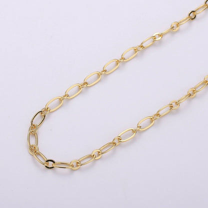 Dainty Oval CABLE Chain 4x7mm in 24K Gold Filled Bulk Unfinished CABLE Chain | ROLL-152