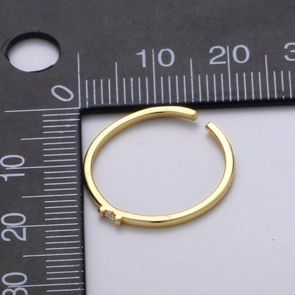Dainty ring, Promise ring, Minimalist cz ring, Delicate ring, cZ ring, Micro Pave ring, Engagement ring, Dainty ring gold, Open Gold ring R-134