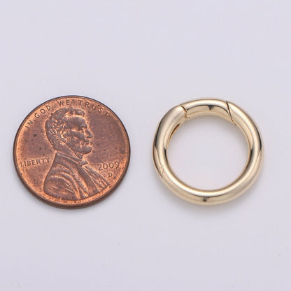 Dainty rose gold spring o ring 18mm metal spring push gate hook,spring snap clasp,carabiner hook Clasp for Necklace Clasp Jewelry Making L-005