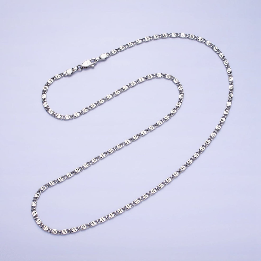 Dainty Scroll Chain - 2.5mm wide Silver Necklace Chain 19.75 inch | WA-1736 WA-1861 Clearance Pricing