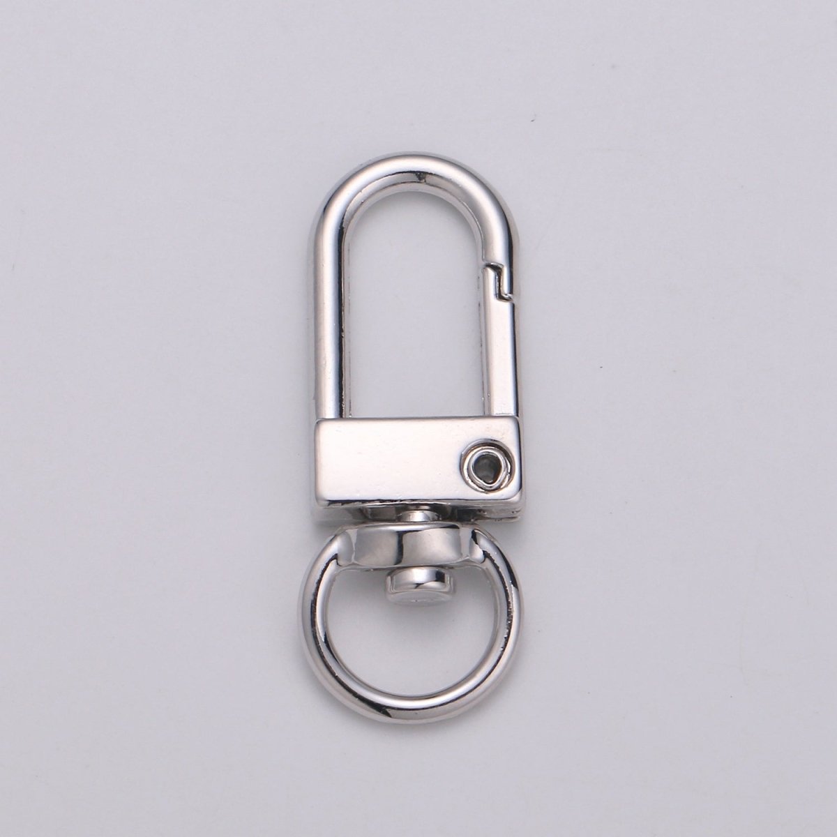 Dainty Self Closing Swivel Clasps - Triggerless - 33mm X 12mm - Real Gold Plated for Charm Lock Keychain Supply Component L-022 L-023