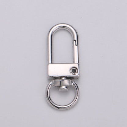 Dainty Self Closing Swivel Clasps - Triggerless - 33mm X 12mm - Real Gold Plated for Charm Lock Keychain Supply Component L-022 L-023