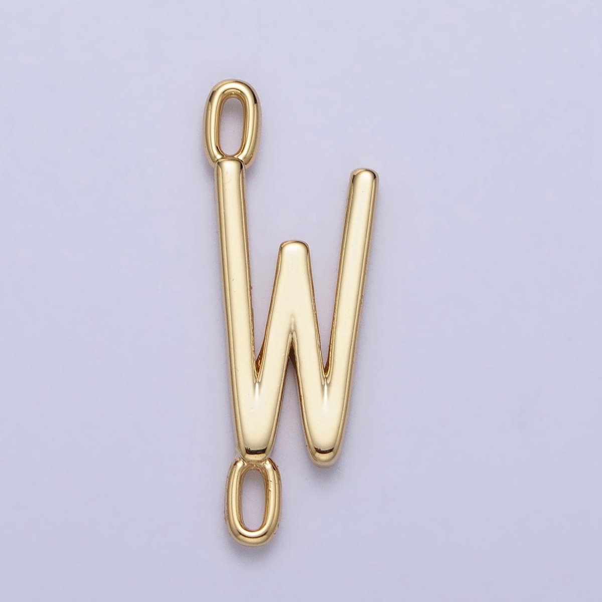 Dainty Sideway Initial Charm Connector Gold Letter Dainty Name Necklace Link Connector for Personalized Jewelry A-364-A-376