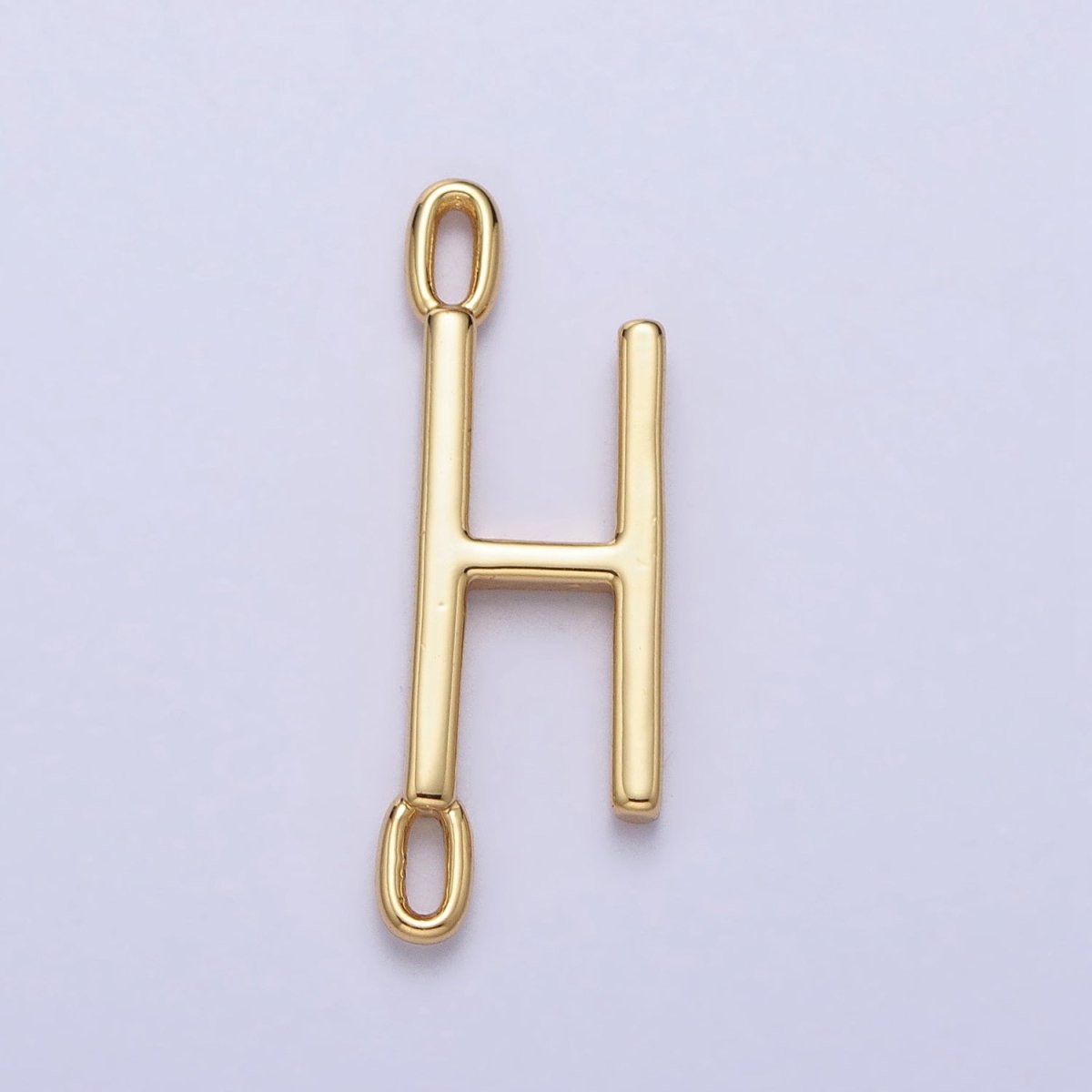 Dainty Sideway Initial Charm Connector Gold Letter Dainty Name Necklace Link Connector for Personalized Jewelry A-364-A-376