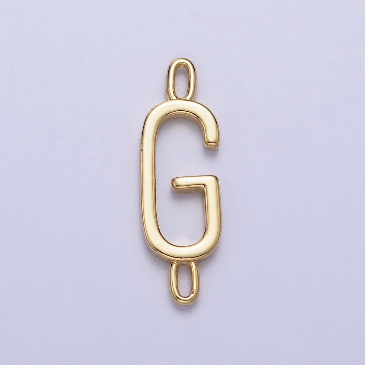 Dainty Sideway Initial Charm Connector Gold Letter Dainty Name Necklace Link Connector for Personalized Jewelry A-364-A-376