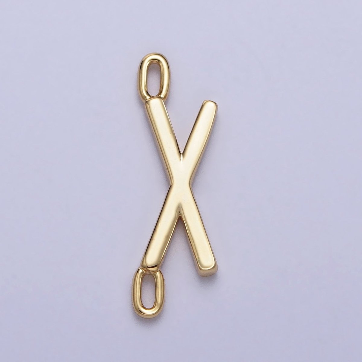 Dainty Sideway Initial Charm Connector Gold Letter Dainty Name Necklace Link Connector for Personalized Jewelry A-364-A-376