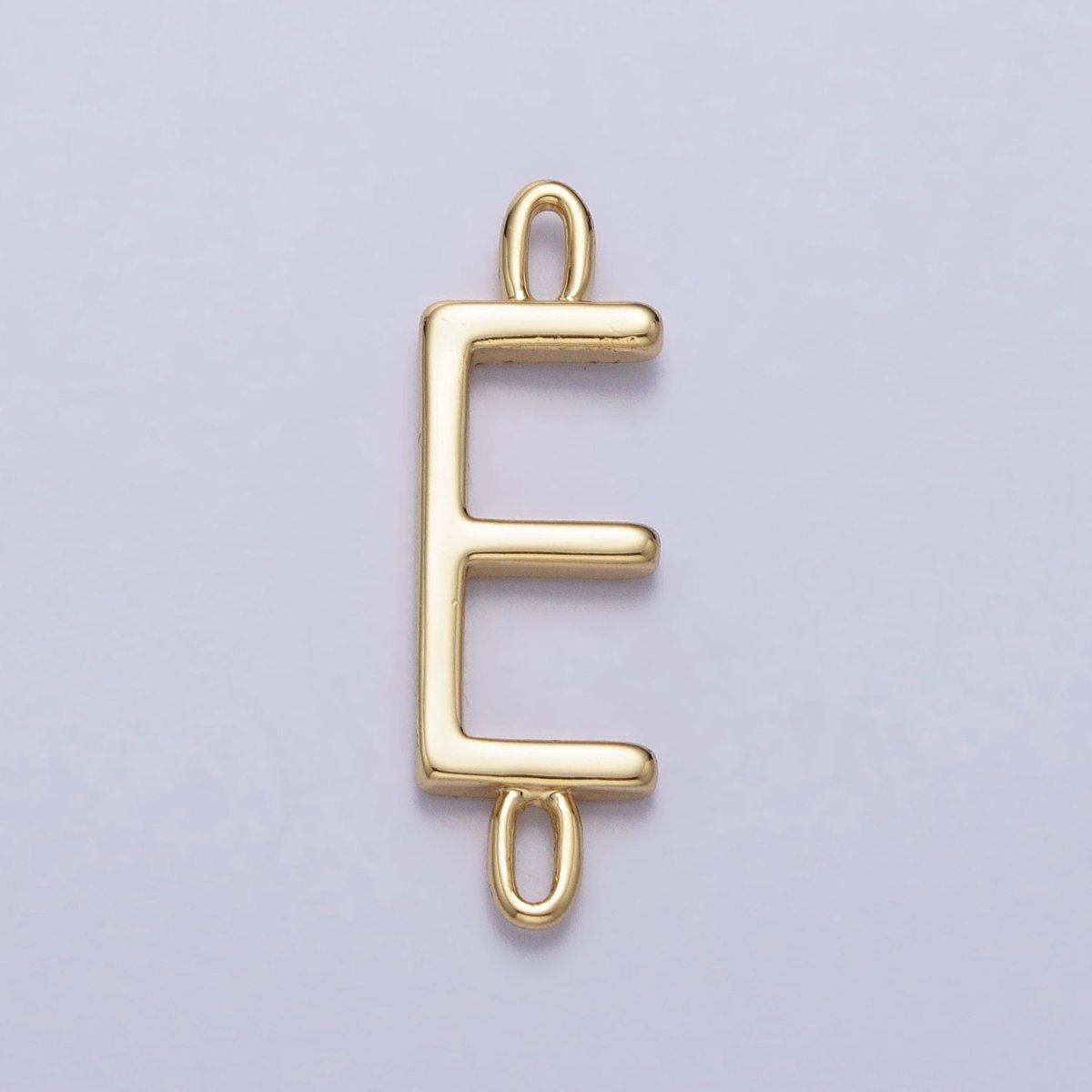 Dainty Sideway Initial Charm Connector Gold Letter Dainty Name Necklace Link Connector for Personalized Jewelry A-364-A-376