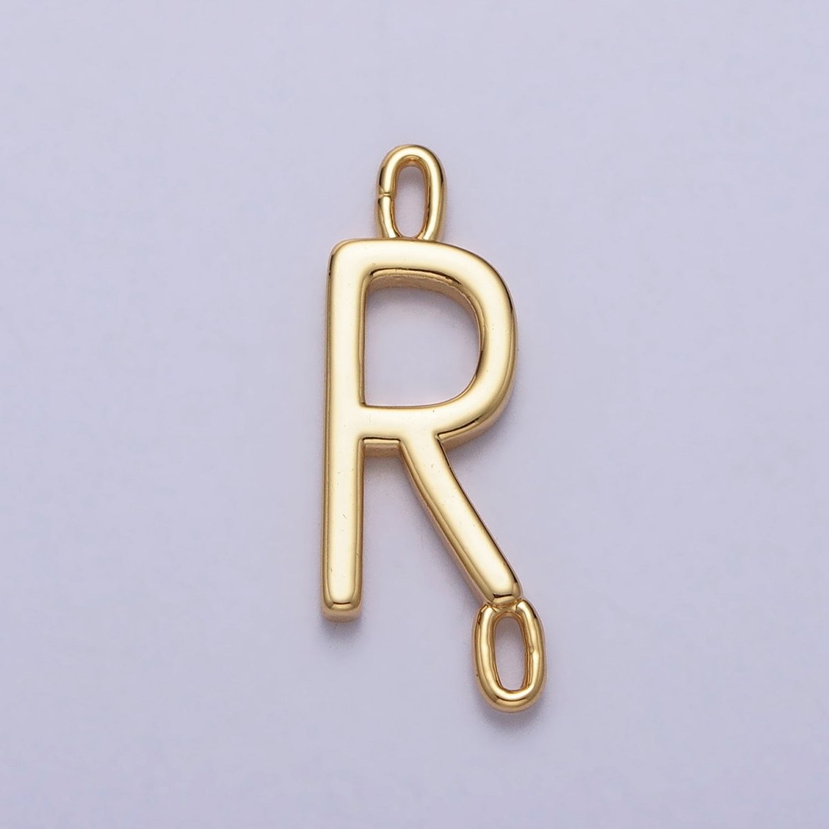Dainty Sideway Initial Charm Connector Gold Letter Dainty Name Necklace Link Connector for Personalized Jewelry A-364-A-376