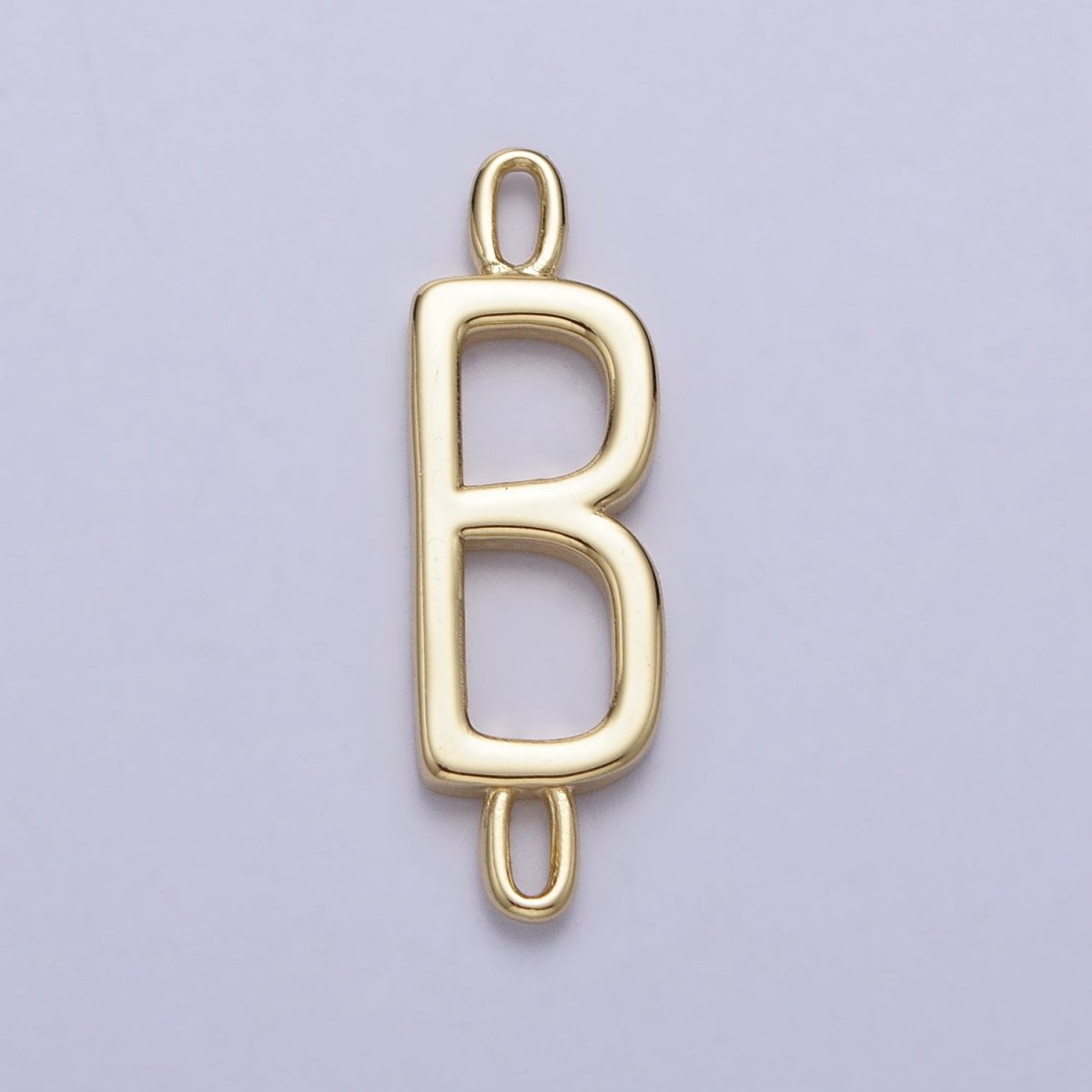 Dainty Sideway Initial Charm Connector Gold Letter Dainty Name Necklace Link Connector for Personalized Jewelry A-364-A-376