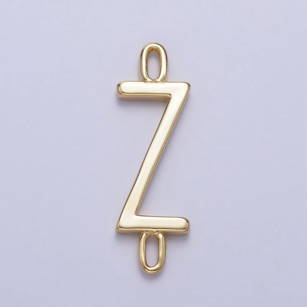 Dainty Sideway Initial Charm Connector Gold Letter Dainty Name Necklace Link Connector for Personalized Jewelry A-364-A-376