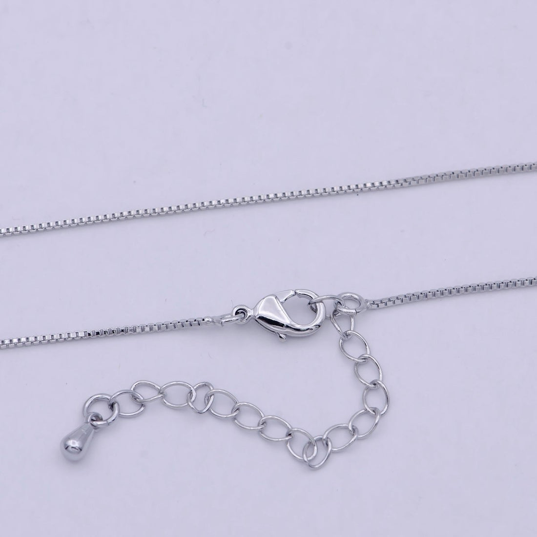 Dainty silver BOX chain finished chain everyday chain, simple silver chain ready to wear | WA-795 Clearance Pricing