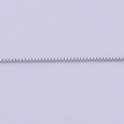 Dainty silver BOX chain finished chain everyday chain, simple silver chain ready to wear | WA-795 Clearance Pricing