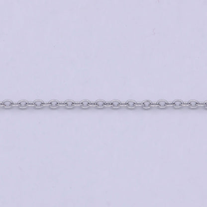 Dainty silver chain finished chain everyday chain, simple silver chain ready to wear 17.0 inch | WA-794 Clearance Pricing