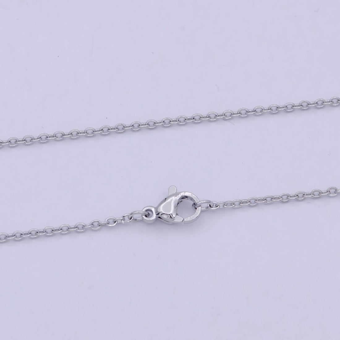 Dainty silver chain finished chain everyday chain, simple silver chain ready to wear 17.0 inch | WA-794 Clearance Pricing