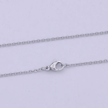 Dainty silver chain finished chain everyday chain, simple silver chain ready to wear 17.0 inch | WA-794 Clearance Pricing