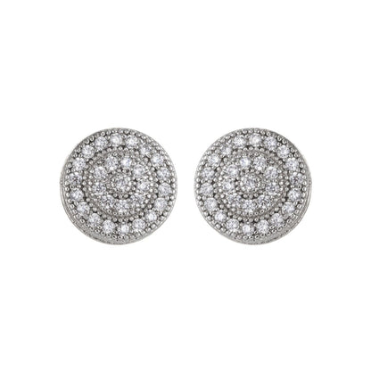 Dainty Silver Geometric Stud Earrings in Clear Cubic Zirconia Micro Pave earring Supply Q-074 Q-076 Q-078 Q-079