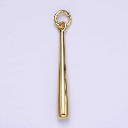 Dainty Slim Long Baseball Stick Charm 14K Gold Filled Charm Pendant | W507