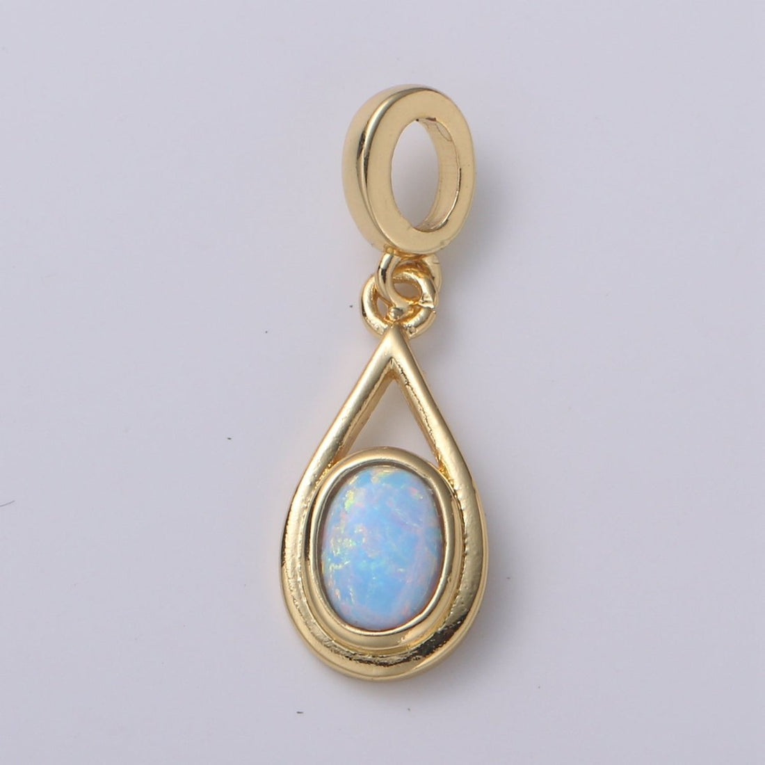 Dainty Solitaire Pendant 14K Gold Filled Tear Drop Pendant for necklace Opal Charm Birthstone Luxury Bezel Charm Dangle Jewelry H-579 H-584 H-585 H-586