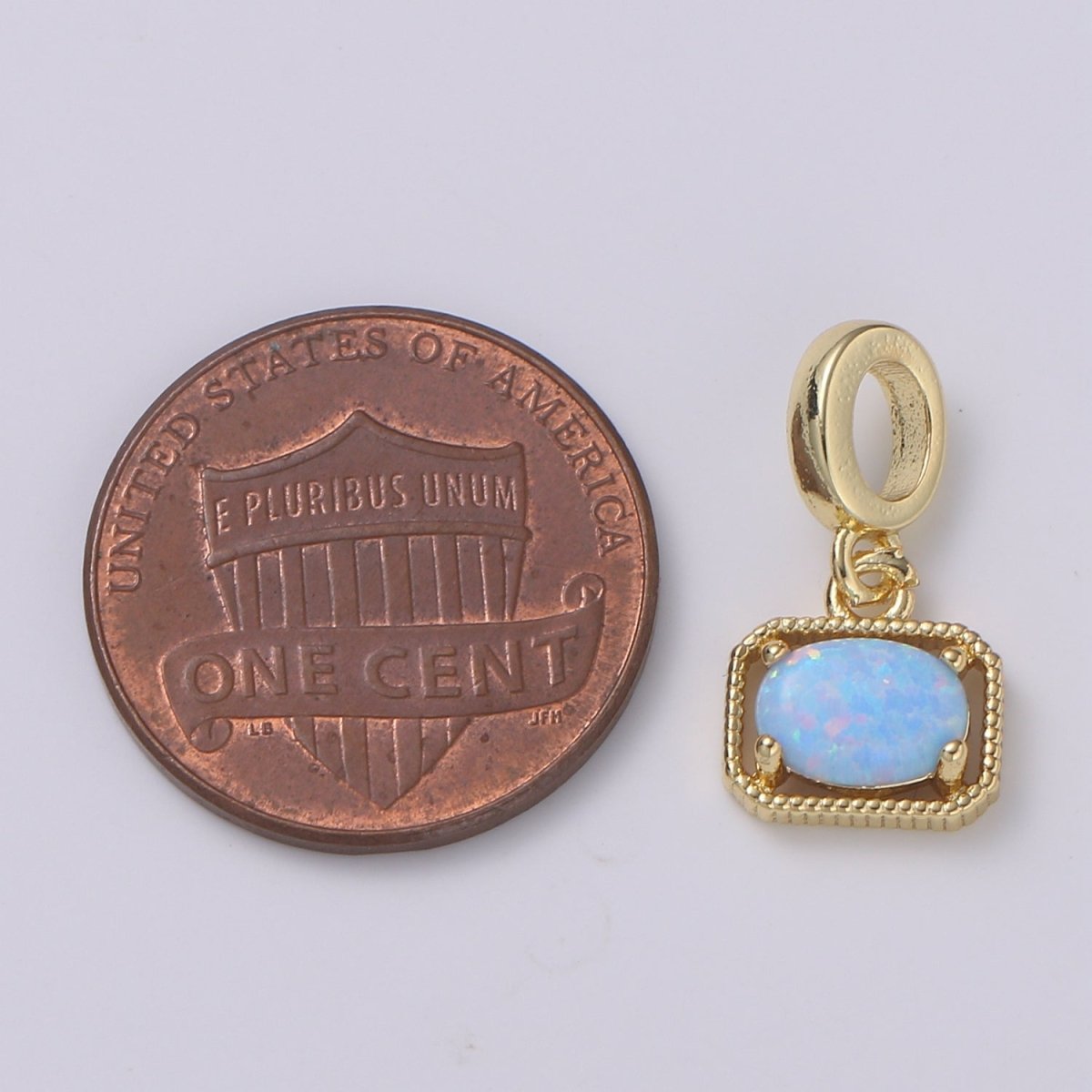 Dainty Solitaire Pendant Rectangle Opal Charm for necklace Bracelet Earring component Geometric Charm Dangle for Jewelry Making Supply H-428 H-429 H-432 H-420
