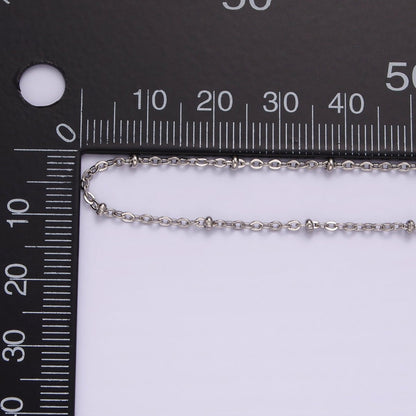 Dainty Stainless Steel 2mm Satellite Chain 18 Inch Necklace in Silver | WA-2385
