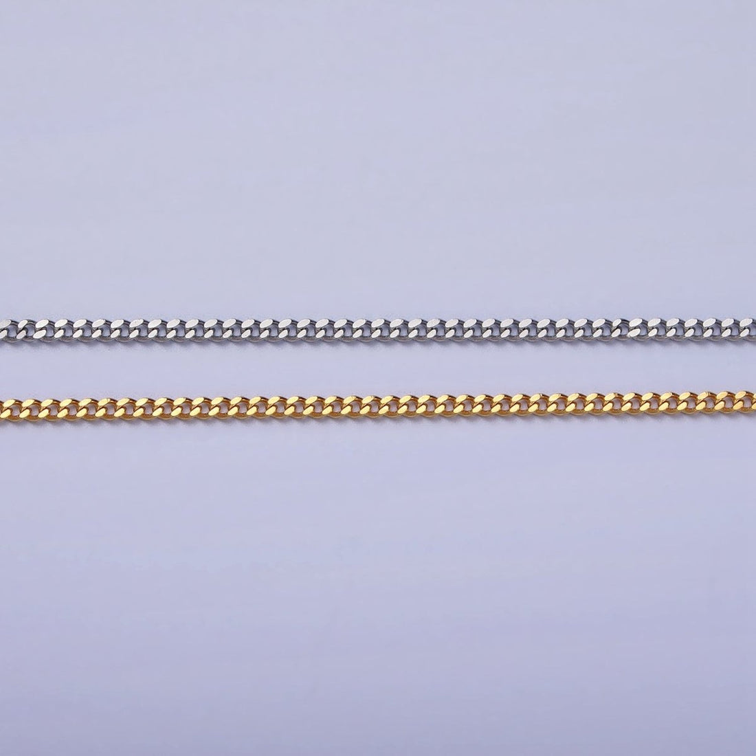 Dainty Stainless Steel Curb Chain Necklace 1.2mm Thin Gold Box Chain 17.7 inches for Jewelry Making | WA-1701 WA-1702 Clearance Pricing